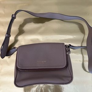 Kate Spade Run Around Large Flap Crossbody in Mineral Grey